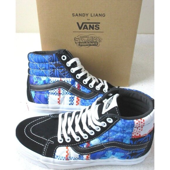 Vans x SpongeBob Sk8-Hi 38 Dx PW Sandy Liang Men's Patchwork shoes 10.5-11.5 NIB - Picture 1 of 7